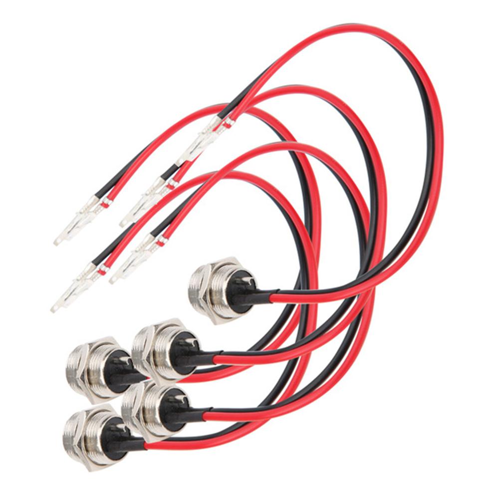 Three-hole Round Head 3 Pin Prong Charging Port Jack Socket Inline Connector Battery Charging