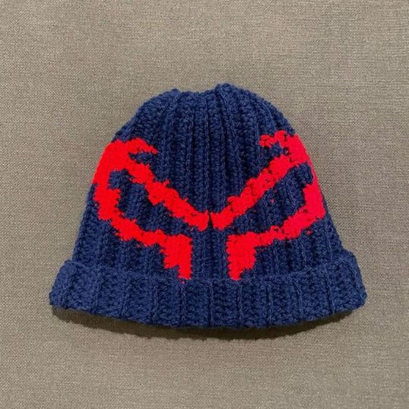 Y2K Hip Hop Punk Knit Beanie With Spider Jacquard Unisex Winter Warm Hat