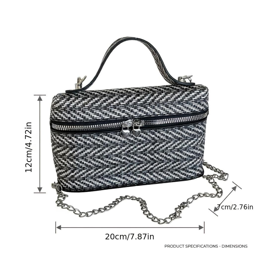 Woven texture small square bag, trendy everyday crossbody bag, high-end shoulder bag, stylish, versatile, casual, lightweight, textured leather bag.