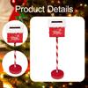 Christmas Mailbox Statue Ornament Letter Box Figurine Letterbox Xmas Decor for