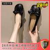 Gentle Soft-soled Women's Flat-bottomed Versatile Bow Soft-soled Women's Shallow Mouth One-pedal Shoes Are Not Tired Women's Shoes