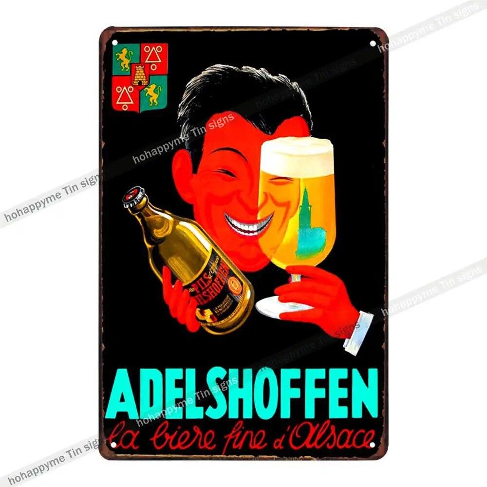 Эльф Пиво Винтаж Металлические Вывески Тарелки Декор Для Бар Паб Клуб Кафе Плакат Наклейки На Стены Главная Гостиная Украшения Доска 20x30 см