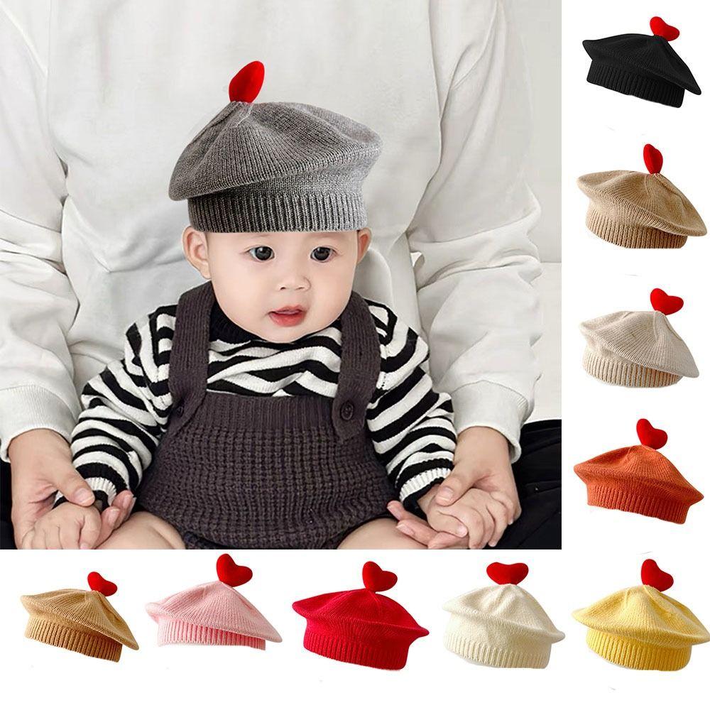Вязаный чепчик, детский берет, милая шапка художника, осенне-зимняя детская шапка для новорожденных и малышей