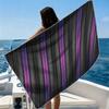 Purple Gradient Slants Beach Towel Ultra-fine Fiber Quick Drying Absorbent Beach Swimming Vacationvacation Essentials Gifts