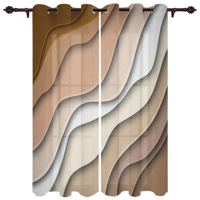 Оранжево-серые градиентные геометрические абстрактные оконные шторы для гостиной, роскошные оконные шторы для спальни, кухни