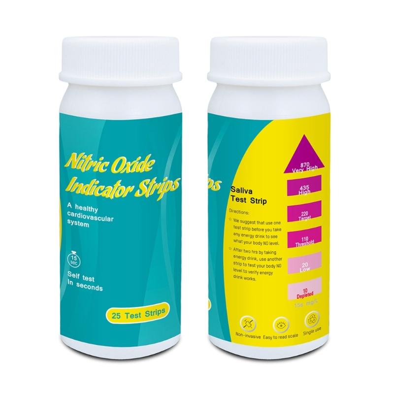 25 Strips Nitric Oxide Test Strips Accurate Salivary Nitric Oxide Indicator Strips for Nitric Oxide Testing
