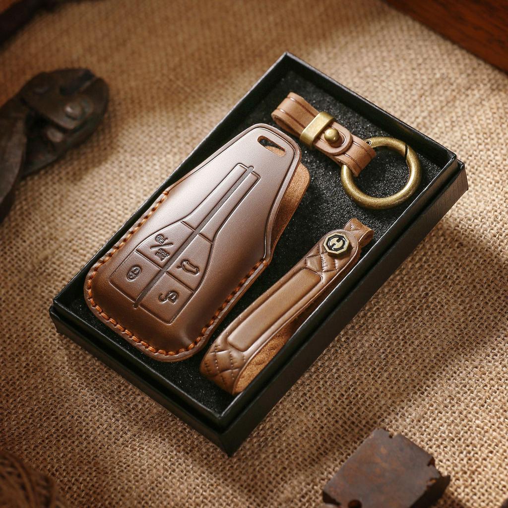 Handmade Leather Key Cover for Hongqi H5 H7 H9 HS7 HS9