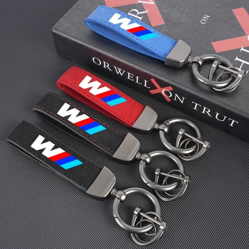 BABC1 For BMW Car Key Chain Rings Metal Leather Keychain Keyring Accessories For BMW M E81 E90 E92 E93 F30 E60 E61 F07 F10 F18 F12 X2