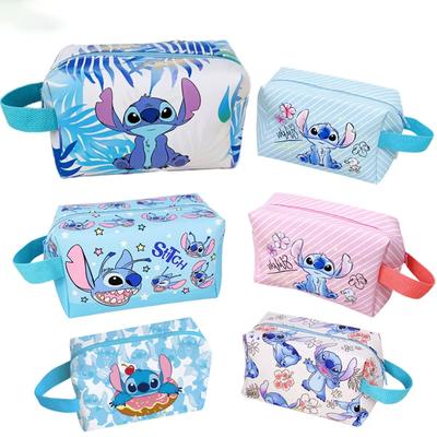 MINISO Кавайная новая аниме косметичка Стич Лило и Стич Мультяшная большая вместительная сумка для макияжа для девочки женщины Портативная сумочка Подарки