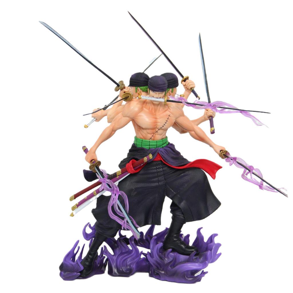 Фигурка Zoro Enma из One Piece с тремя головами, модель, аниме-украшение