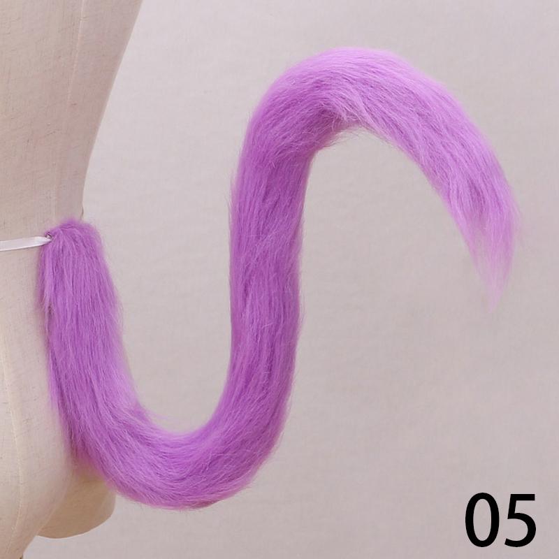 1PC Fox Cosplay Upturned Accessories Cat Tail Long Plush Simulation Beast Kids Lolita Costume Wolf