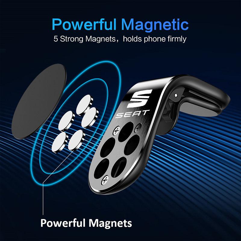 Magnetic Car Phone Holder Stand Air Vent Magnet Car Mount For Seat Leon Ibiza Alhambra Exeo Altea Arona Mii IBL Car Accessories