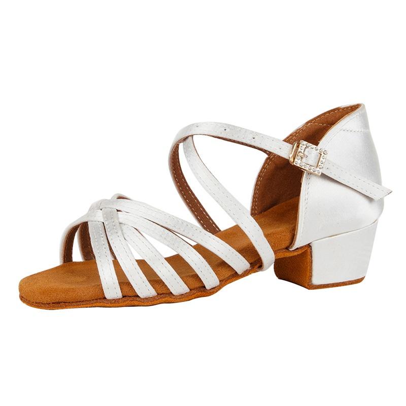 Практикующая танцевальная обувь, модная шелковая атласная обувь для латинских танцев для девочек