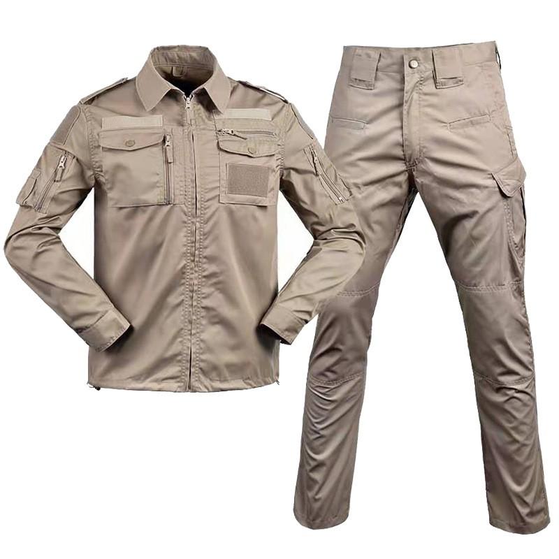 Tactical Camo Uniform Set Multi-Pocket Outdoor Hiking Running Fishing Training Wear Slim Fit
