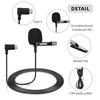 SJCAM Sports Camera Clip-on Microphone Lapel Mic Plug-and Play 360 Degrees Omnidirectional Pickup Noise