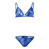 Plus Size Men's 2 Pieces Bikini Suit Gay Cross-Dressing Thongs Bra Lace Sexy See-Through Underwear Suit