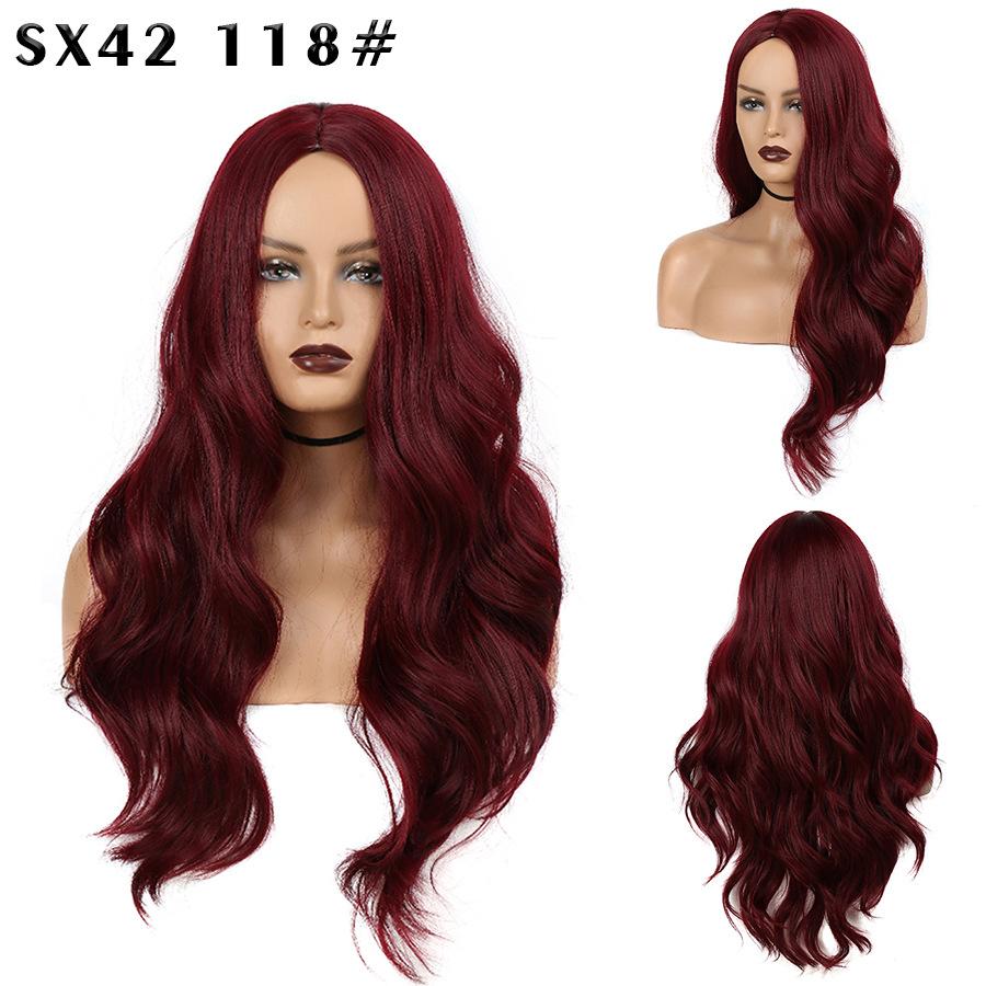 LISI HAIR Женский модный длинный волнистый парик без челки, натуральный парик из синтетического волокна с волнами воды для женщин