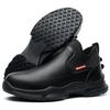 Anti-skid Kitchen Work Shoes Non Slip Work Waterproof Boots Lightweight Safety Shoes for Men Chef Work Shoes Leather Sneakers