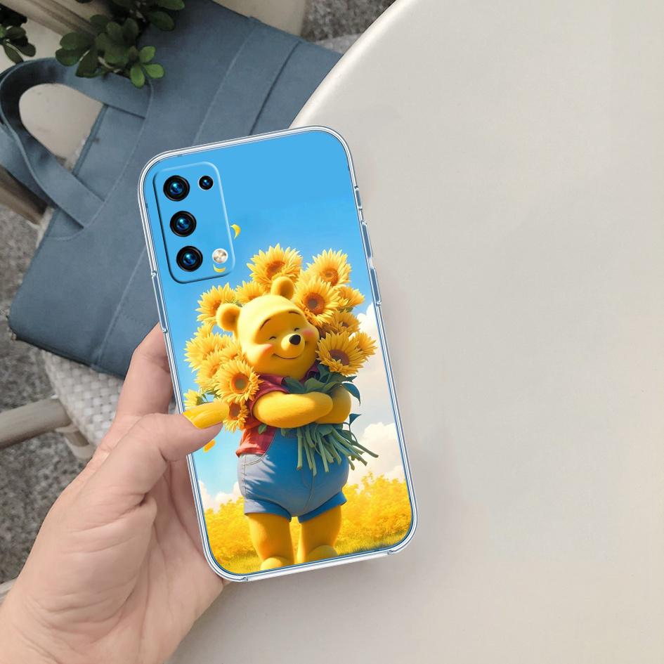 CJ104 Winnie the Pooh Soft Shell Transparent Phone Case for Samsung Galaxy A04 A04S A14 A23 A34 A54 M23 M33 M52 M53