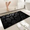Черный коврик для ванной из диатомовой земли - Влаговпитывающий, Нескользящий, Износостойкий.