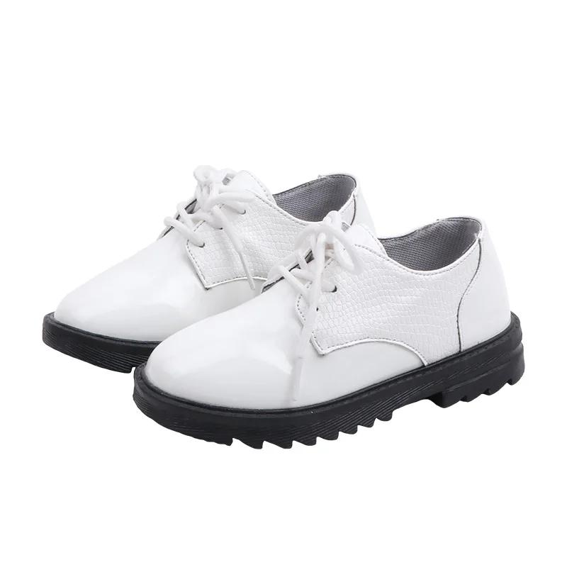 2024 Детские кожаные туфли для мальчиков, осень, новые модные, удобные, универсальные, свадебные, в британском стиле, черные туфли