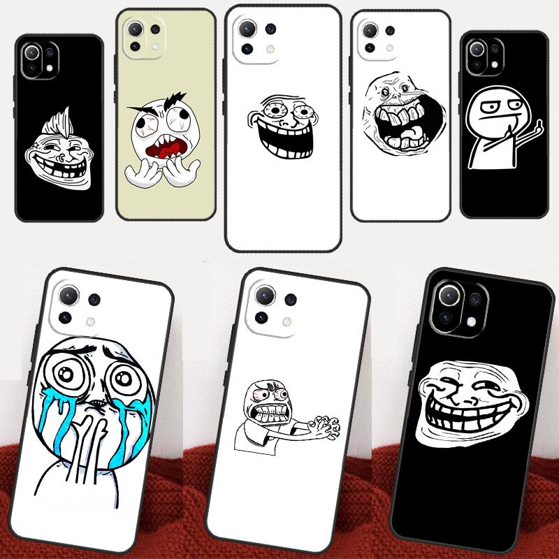 Чехол-мем Troll Face для Xiaomi 12 Lite 13 Ultra 11T 12T Pro 12X POCO F3 X3 X5 F5 Pro F4 X4 GT M5s Чехол