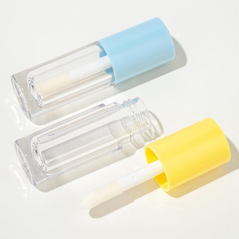 6Ml Diy Large Bristles Make-Up Lege Lippenstift Lipgloss Tubes Hoge Kwaliteit Transparante Cosmetische Verpakking Container