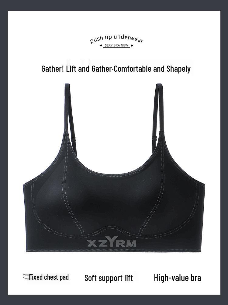 Women's Seamless Push-Up Strapless Camisole Bra with Spaghetti Straps and Beautiful Back Design