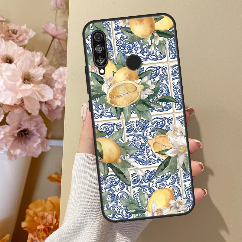 Средиземноморский Лимон Для Huawei Nova 12i 8i 11i 12s 9 10 SE Y60 Y70 Y90 Y72 Y73 Y61 Y91 P60 Pro P30 P40 Lite Чехол