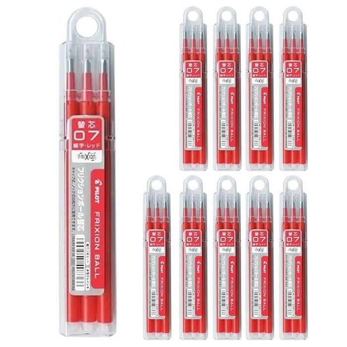 Стержень для шариковой ручки Pilot Frixion Ball LFBKRF30F3R 0,7 мм, упаковка 30 шт.
