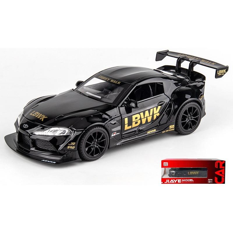 1/22 Toyota Supra GR LBWK Racing Car Toy Alloy Car Diecasts & Toy Vehicles Car Model Sound and Light Model Toys for Children