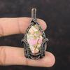 Copper Pink Opal Pendant Copper Wire Wrapped Jewelry Top Quality Gemstone Pendant Handmade Pendant Copper Wire Wrap Pendant Gift For Mother