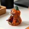 Тыквенная форма Украшение Хэллоуин Зловещая Фигурка, с Множеством Глаз и Праздничными Украшениями Клыки, Демон Статуэтка из Смолы для Украшения Вечеринки