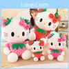 Kt Cat Strawberry Plush Doll Cotton Filling Soft Animal Toy For Home Gift Use