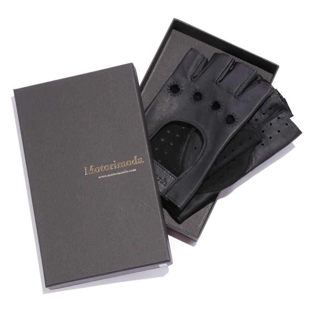Motorimoda T4 Driving Black Gloves, Medium,