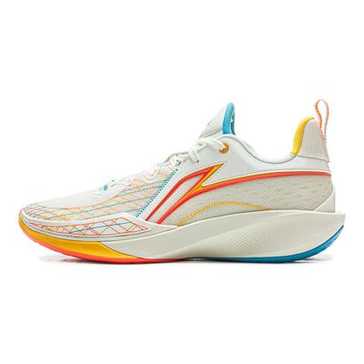 Li Ning Speed 2 Амортизирующие Нескользящие Дышащие Упругие Низкие Баскетбольные Кроссовки Мужские Бело-Синие ABAV009-5
