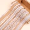 Burlap Roll with Lace Edge for DIY Christmas and Wedding Crafts, Jute Twine Ribbon
