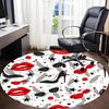 1pc Lipstick, High Heels Chair Carpet for Office, Non-slip, Soft and Durable Office Rug, Perfect for Office yy251227137