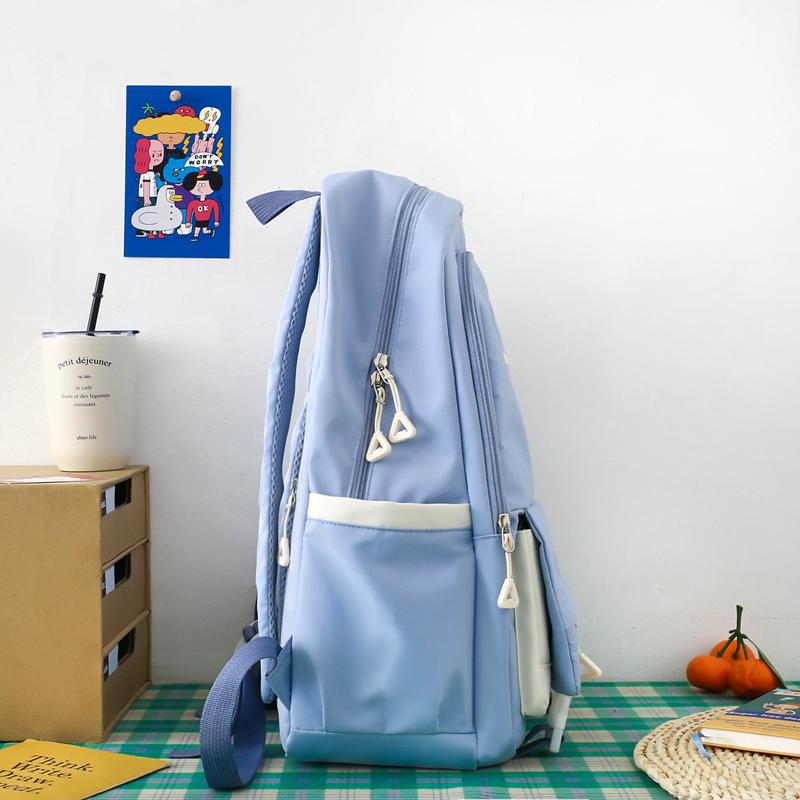 Набор из четырех предметов: рюкзак, школьная сумка для учеников средней школы, рюкзак большой вместимости для кампуса для мужчин и женщин