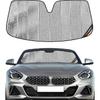 Windshield Sun Shade For BMW X5 -,X7 -,Alpina XB7 -,Front Window Sunshade Shield,2-In-1 Reflective Sun Shade,Silver For Summer, Black For Winter