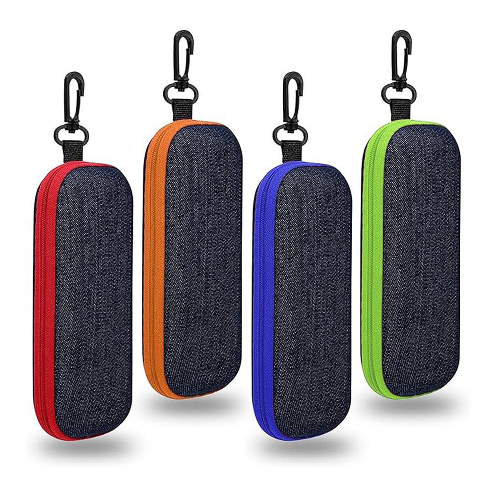 4 шт. Чехол для очков на молнии с карабином для мужчин и женщин
