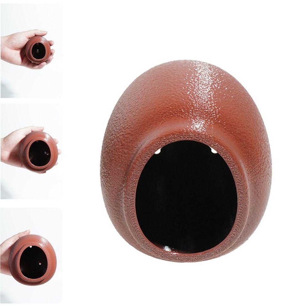 Suction Cup Reptile Hideouts Egg Shaped Climbing Habitat Safe Terrarium Decoration Gecko Habitat
