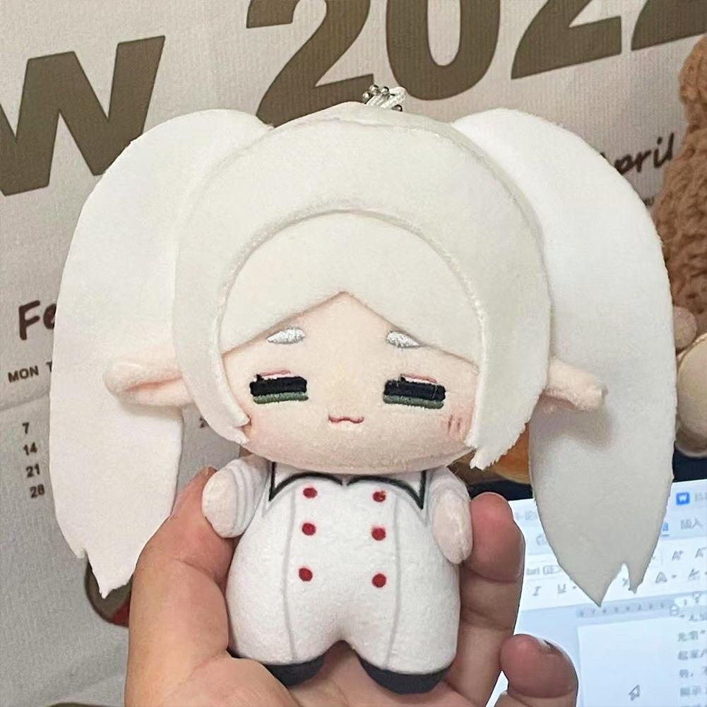 Cute Elf Girl Frieren Plush Keychain Soft Mini Stuffed Doll Bag Pendant Car Key Ring Ornament Anime Frieren Figure Plush Toys