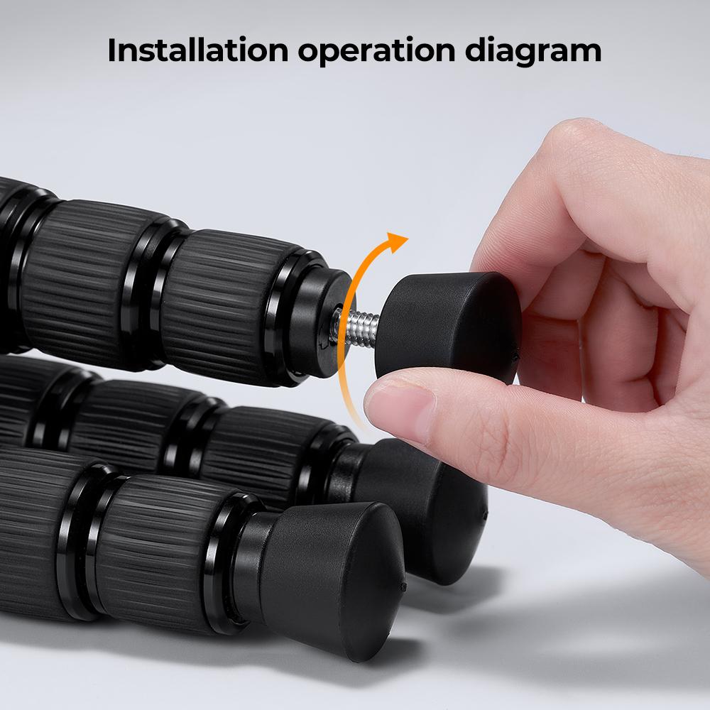 K&F CONCEPT 3Pcs Tripod Foot Spikes Set 1/4 Inch Thread Rubber Anti-Slip Tripod Monopod Legs Feet Replacement Parts