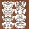 8Pcs Hollowed Body Art Stencils Multiple Pattern Face Paint Templates  Cosplay