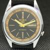 ВОССТАНОВЛЕННЫЕ ВИНТАЖНЫЕ МУЖСКИЕ ЧАСЫ SEIKO 5 AUTOMATIC 7009A ИЗ ЯПОНИИ, ЧЕРНЫЕ 598-a313081-2