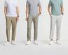 Langdeng Men's Summer Silk Smooth and Refreshing Vinegar Fiber Linen Texture Polo Shirt
