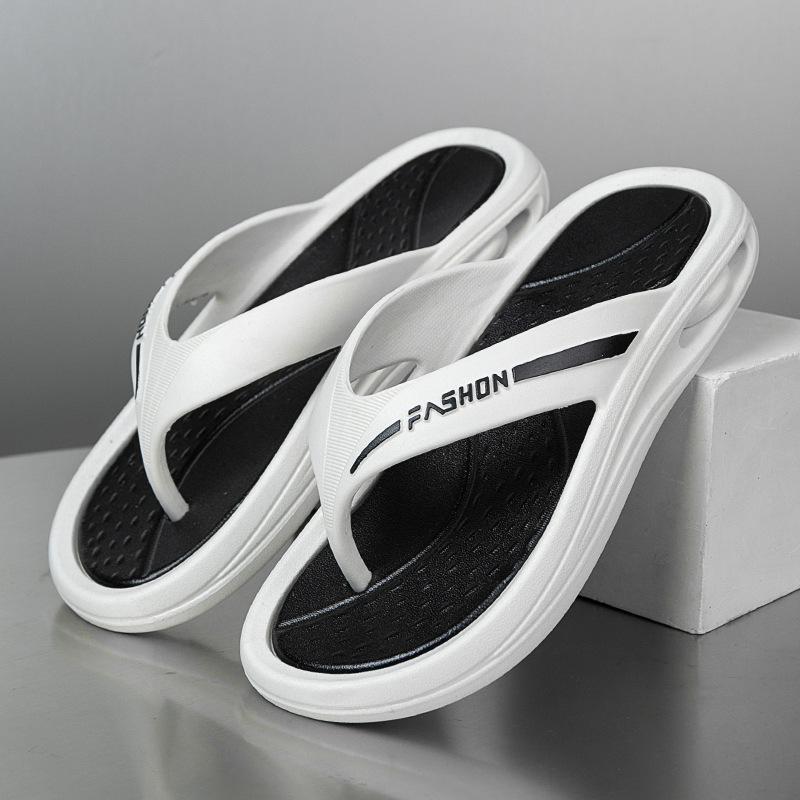 Двухцветные шлепанцы мужские летние новая марка пляжные спортивные и повседневные тапочки домашняя обувь с межпальцевой перегородкой сандалии