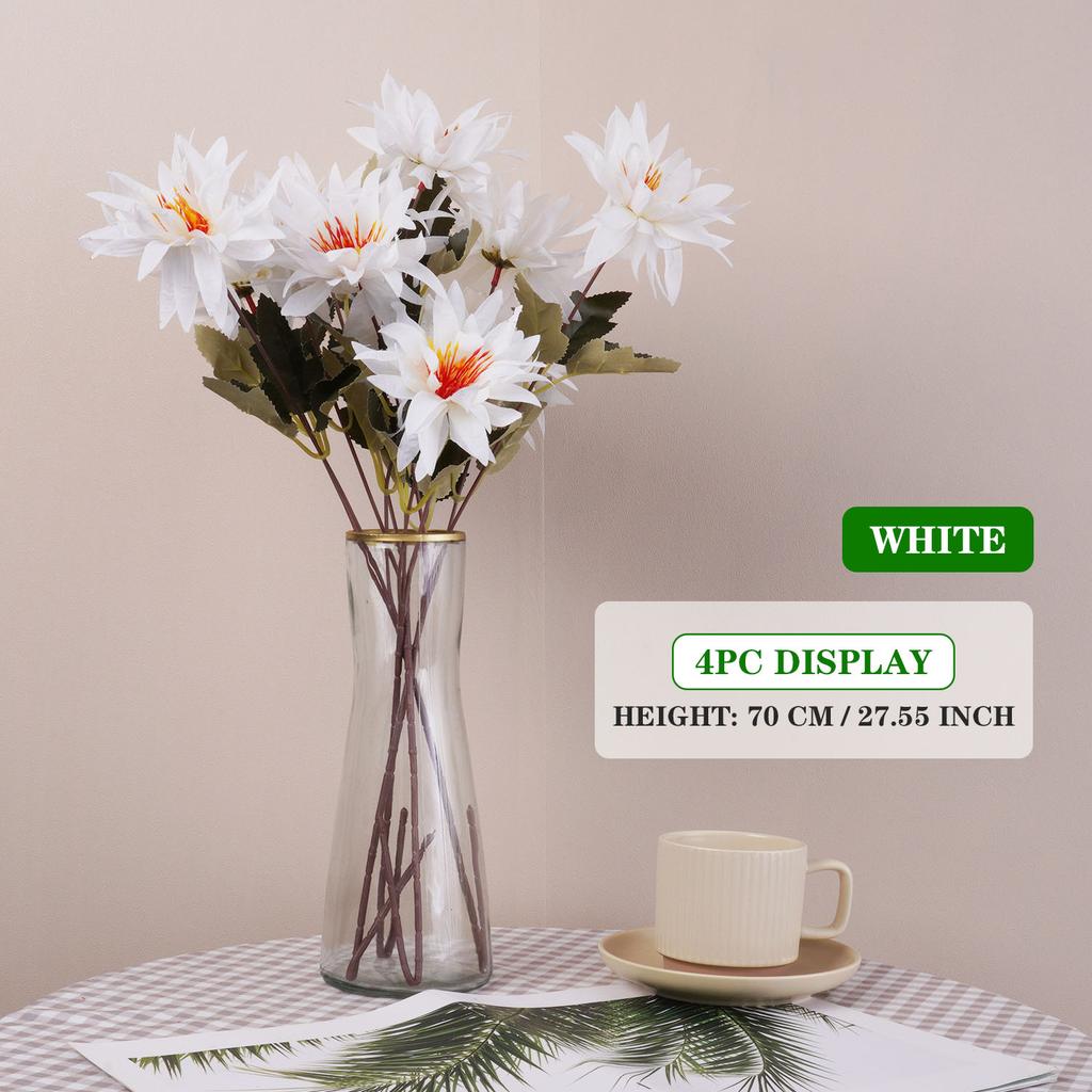 Искусственный цветок шелковый одиночный цветок свадебный красивое растение для комнаты дома рождественское украшение 70см/27,55дюйма