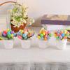 1PC Simulation Easter Eggs Colorful Artificial Bird Eggs Easter Egg Flower Pot Desktop Decoration